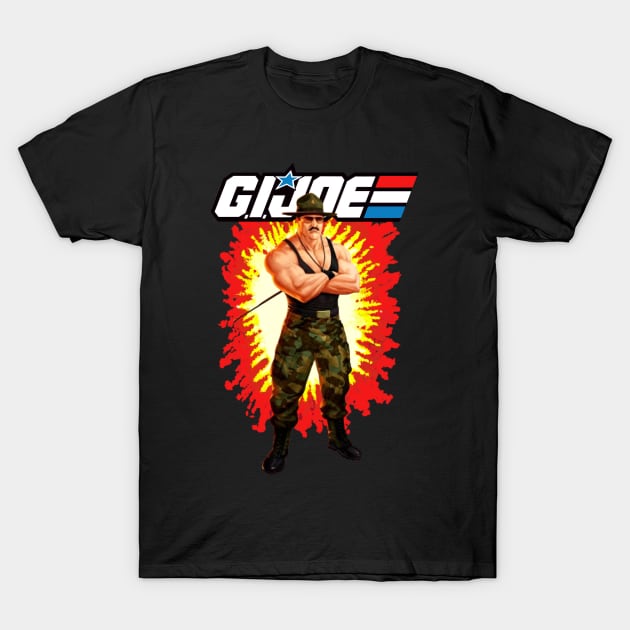 Sergeant SGT Slaughter GI Joe toy art card T-Shirt by EnglishGent